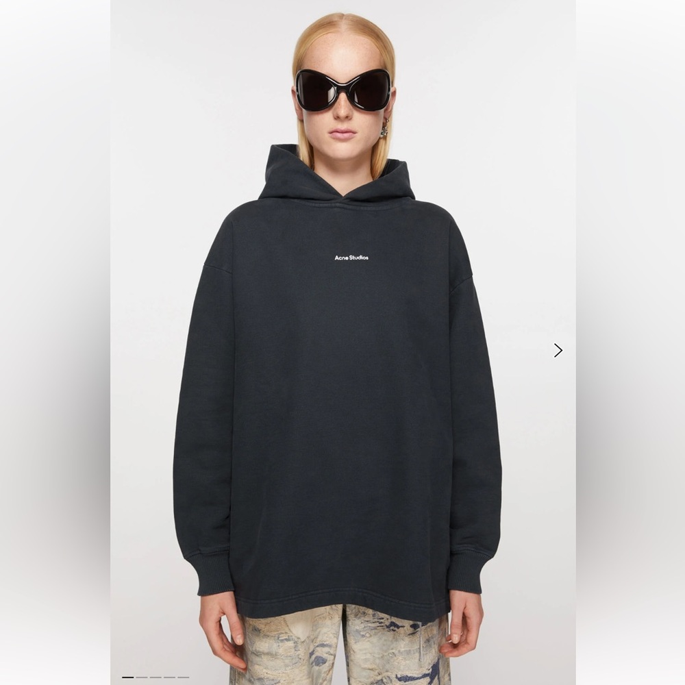ACNE STUDIOS Classic Logo Hooded Sweatshirt Size‎ Small Oversized Fit